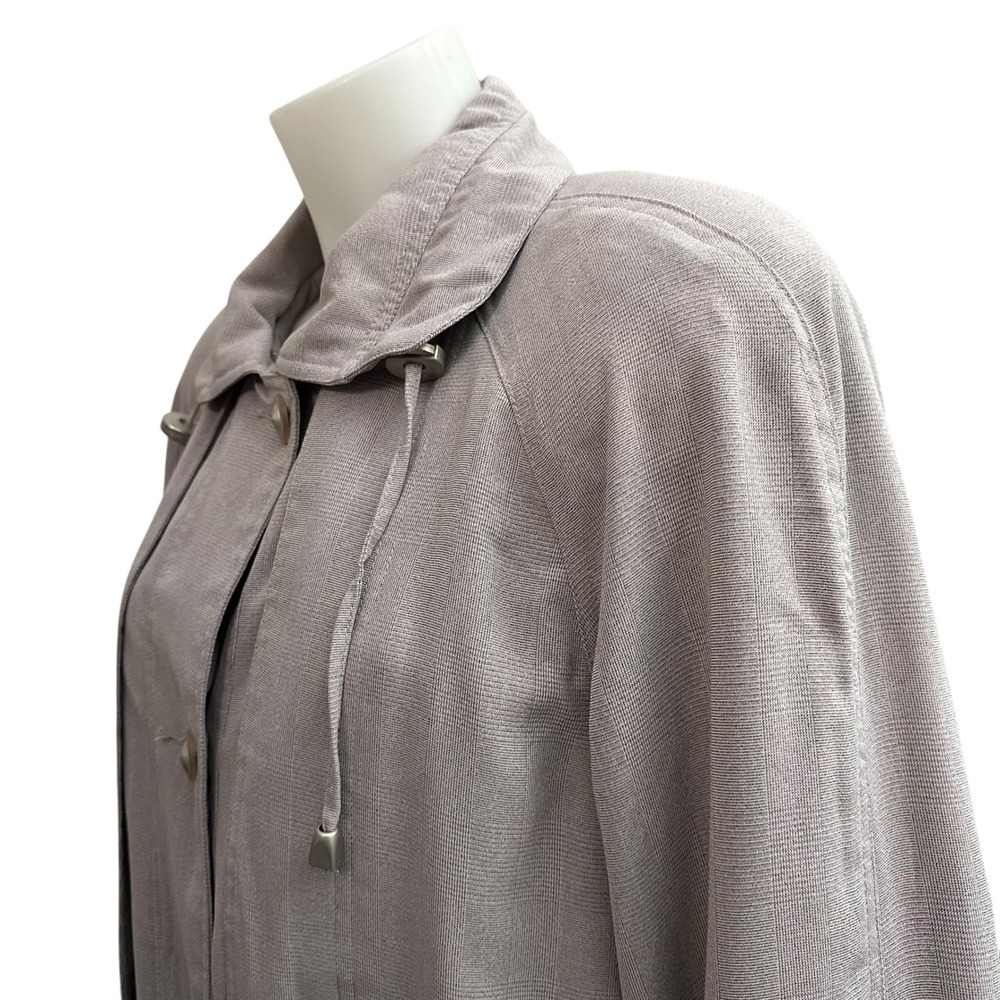 Andy Johns Womens Vintage Utility Field Trench Jacket Oversized Lilac‎ Sz S - Picture 5 of 10